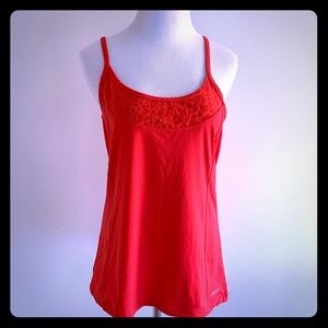 NWT! LJ Black Red Cross-Over Athletic Tank Large